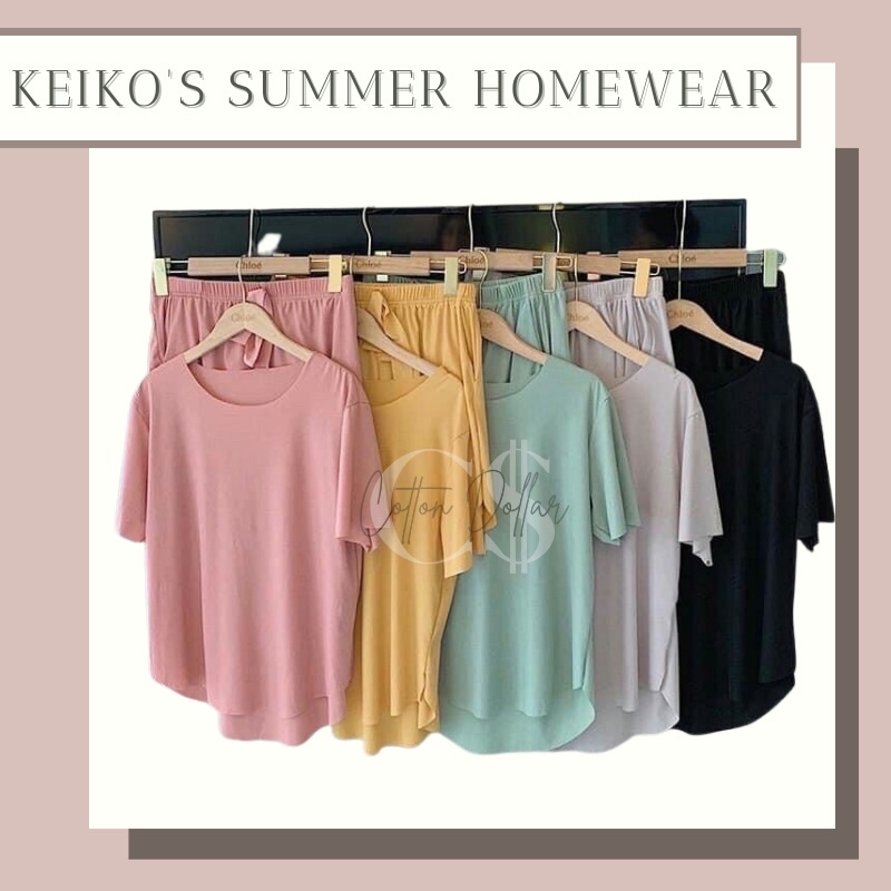 keiko’s homewear summer set baju rumah setelan piyama celana pendek wanita