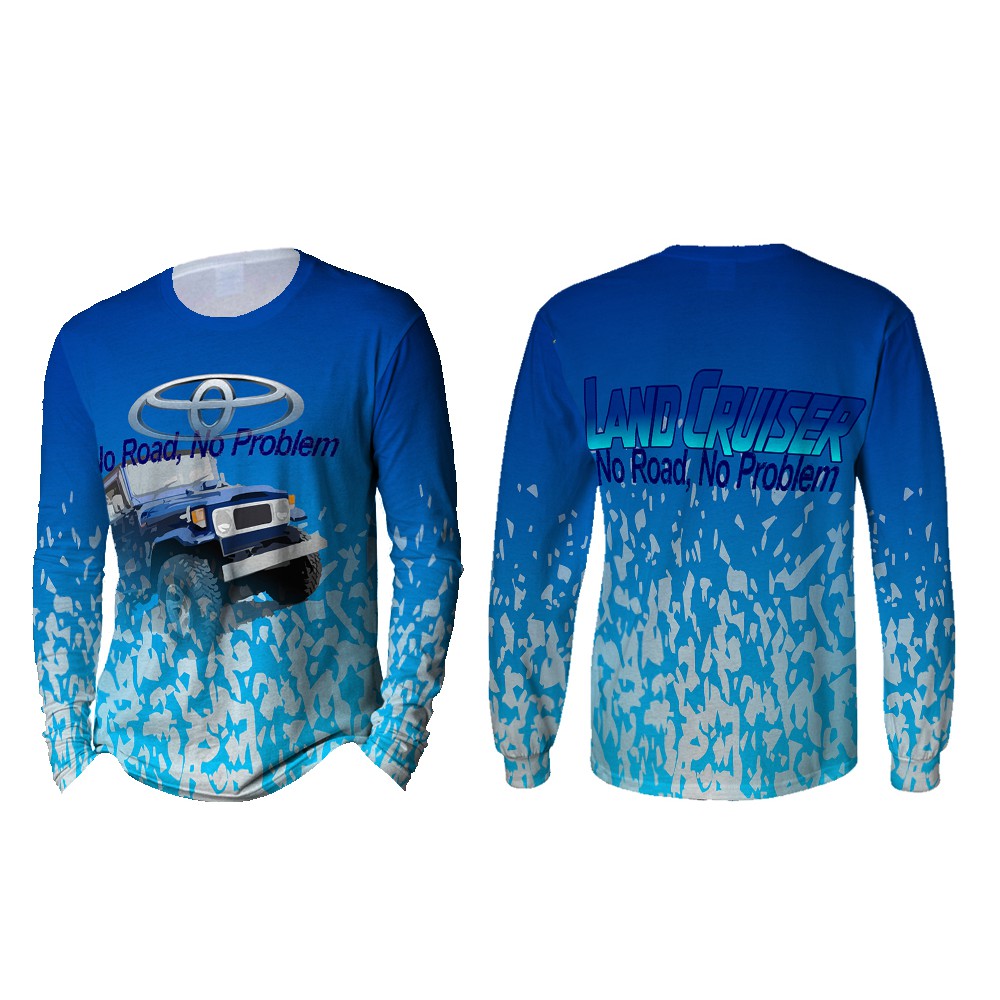 Kaos Pria Lengan Panjang Land Cruiser 3D Full Print 005