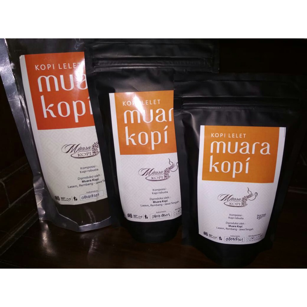 

MUARA KOPI PAKET KOMPLIT FOIL 150 250 500GRAM - KOPI ROBUSTA - KOPI LELET KHAS LASEM REMBANG