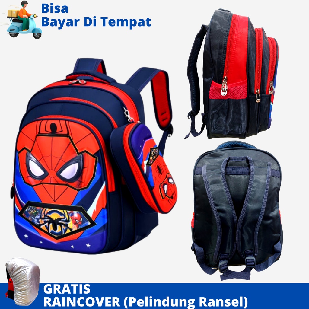 Tas Sekolah Anak SD Karakter Superhero DSTR-1651 Ukuran SD Ransel Anak