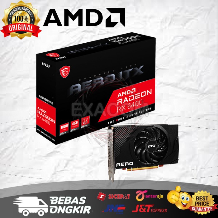 VGA MSI RX 6400 Aero ITX 4G GDDR6 - Radeon RX 6400