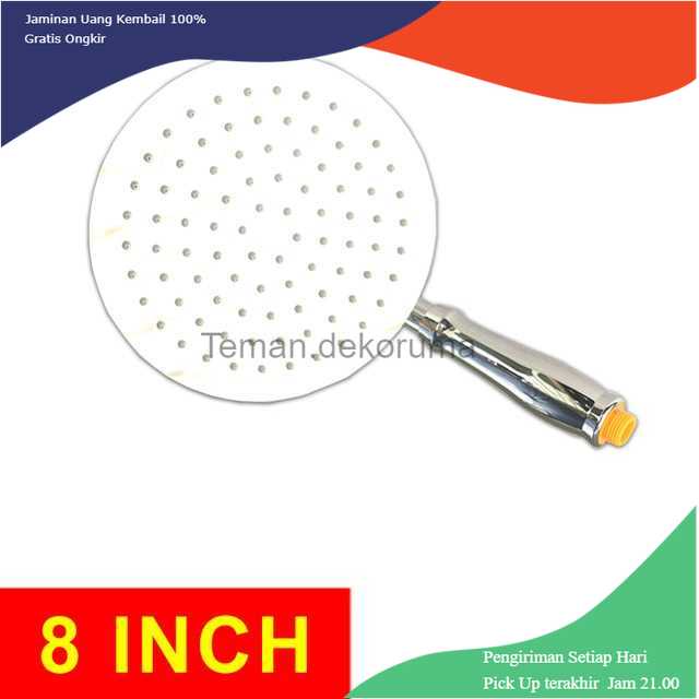 TD-DA1 Kepala Shower Mandi Rainfall Stainless Steel Round Shower - 201