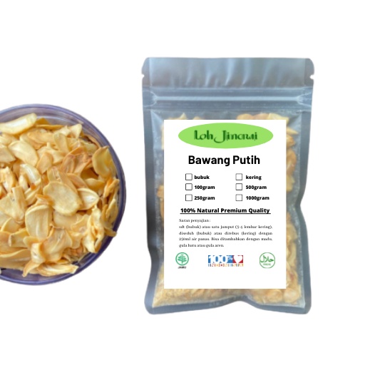 

lohjinawisolo - 100gr Bawang Putih Iris Kering