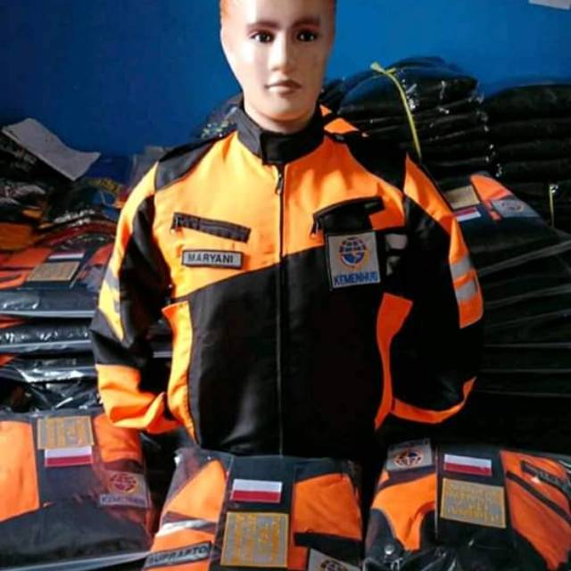 Jaket orange dishub gratis nama