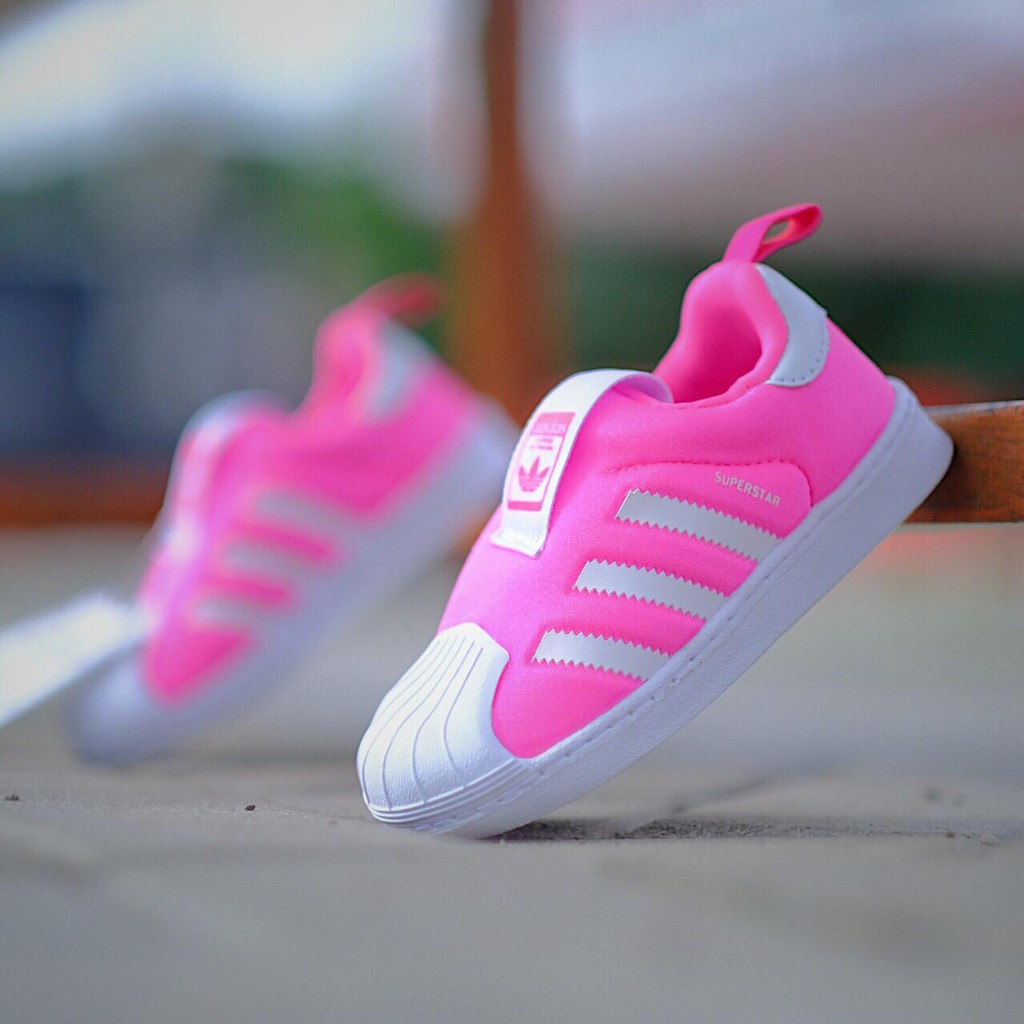 adidas originals superstar slip on kids Pink