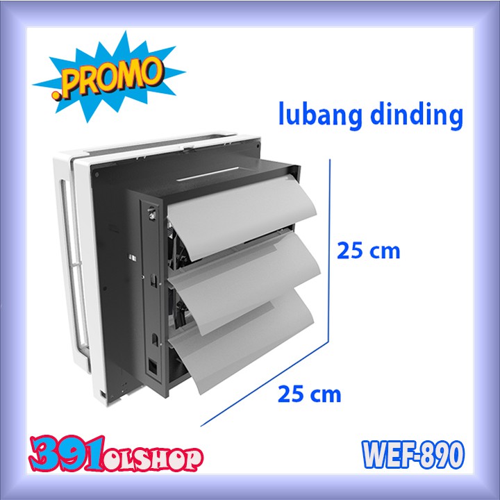SEKAI Exhaust Fan Dinding / Kipas Angin Hisap / Hexos 8 Inch - WEF 890