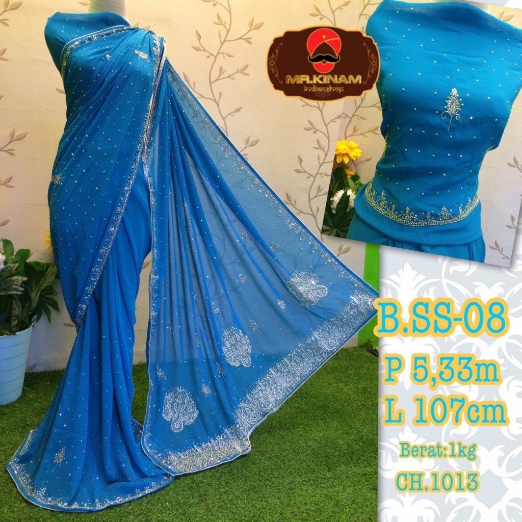 SAREE INDIA [B.SS-0814] | KAIN SAREE INDIA | SAREE LILIT INDIA | BAJU INDIA