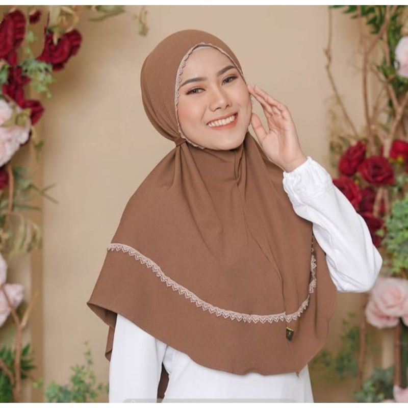 HIJAB BERGO MARYAM QUEEN LACE/BERGO RENDA ATAS BAWAH