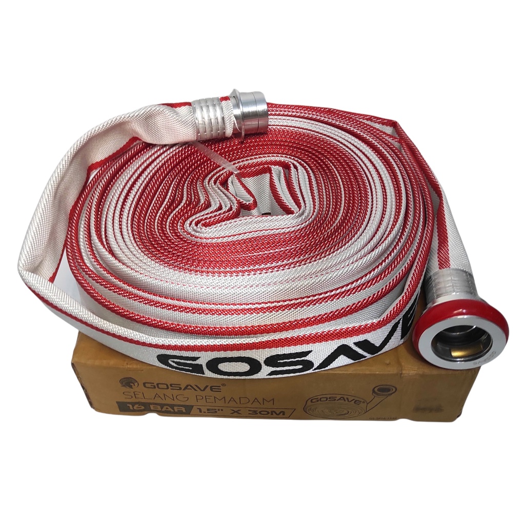 Fire Hose Kanvas Selang Pemadam 1.5 inch x 30 Mtr GOSAVE 16 BAR