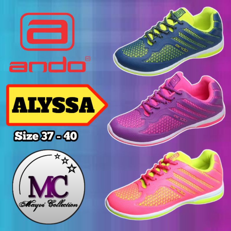 SEPATU ANDO ALYSSA - SEPATU OLAHRAGA CEWEK - SEPATU JOGGING SEPATU FUTSAL CEWEK