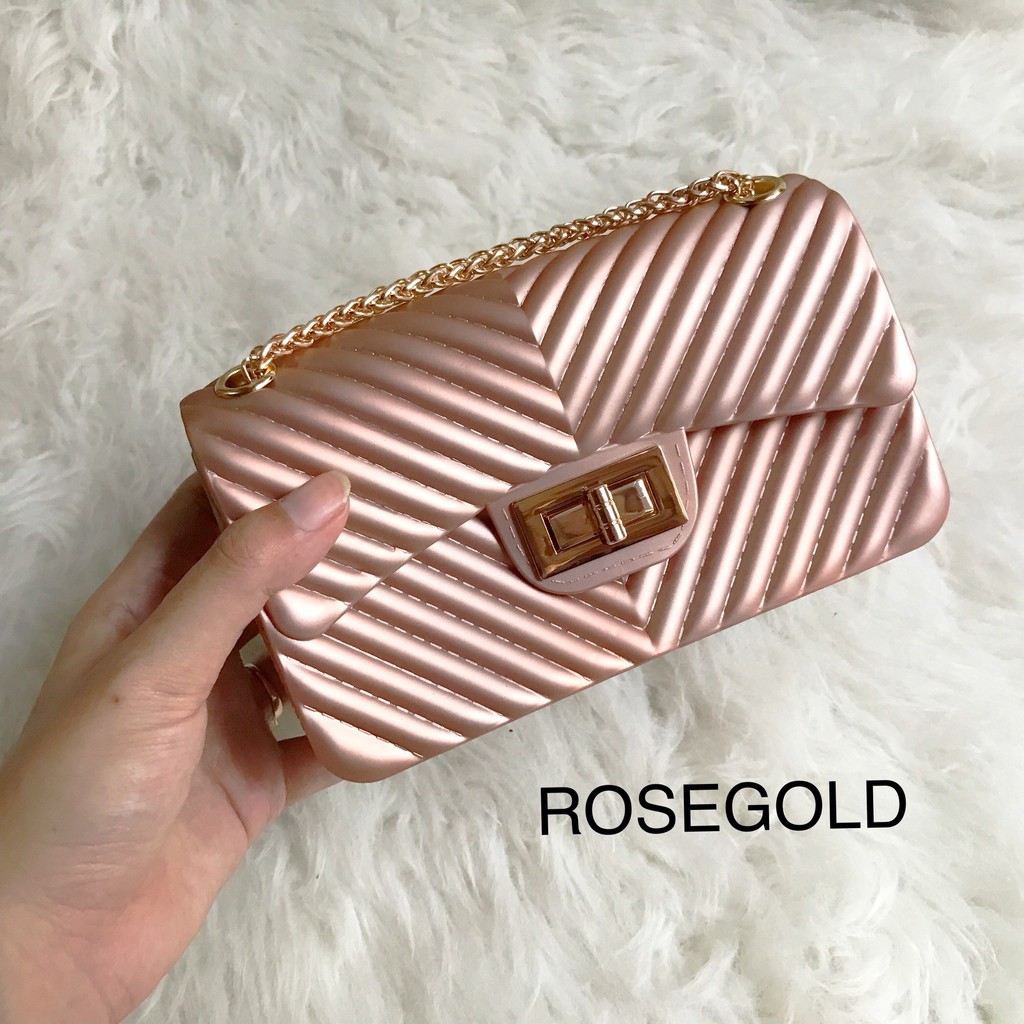 Tas Wanita Chanel Cevron Mini Jelly Impor 18cm