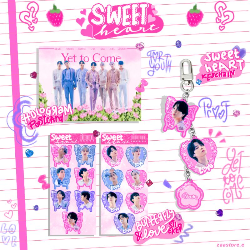 Sweetheart collection by zaastore / BTS Keychain / BTS poster / BTS sticker