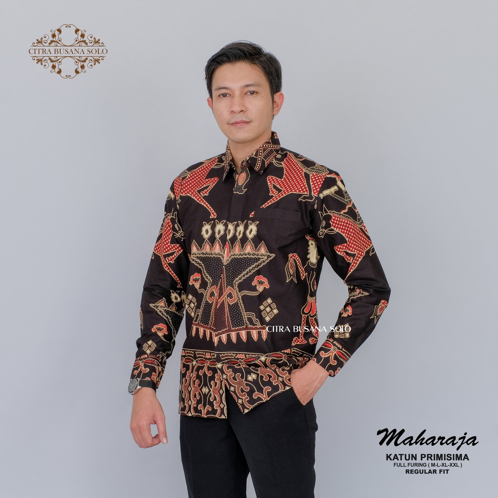 MAHARAJA Kemeja Batik Pria Full Furing Bahan Katun Halus Primisima