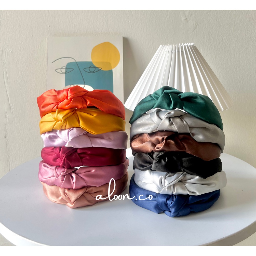 Bando Korea Yeri Model Simpul Bahan Satin Headband Korea – Bando Scrunchie Aksesoris Rambut Wanita