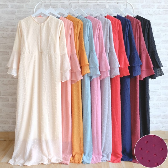 GAMIS RUBIAH SIFON TANGAN TEROMPET