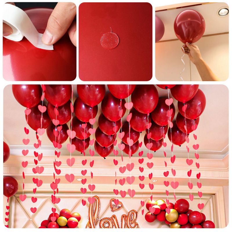 lem balon isi 100 dot / glue ballon / perekat balon, cara pemakaian seperti double tape