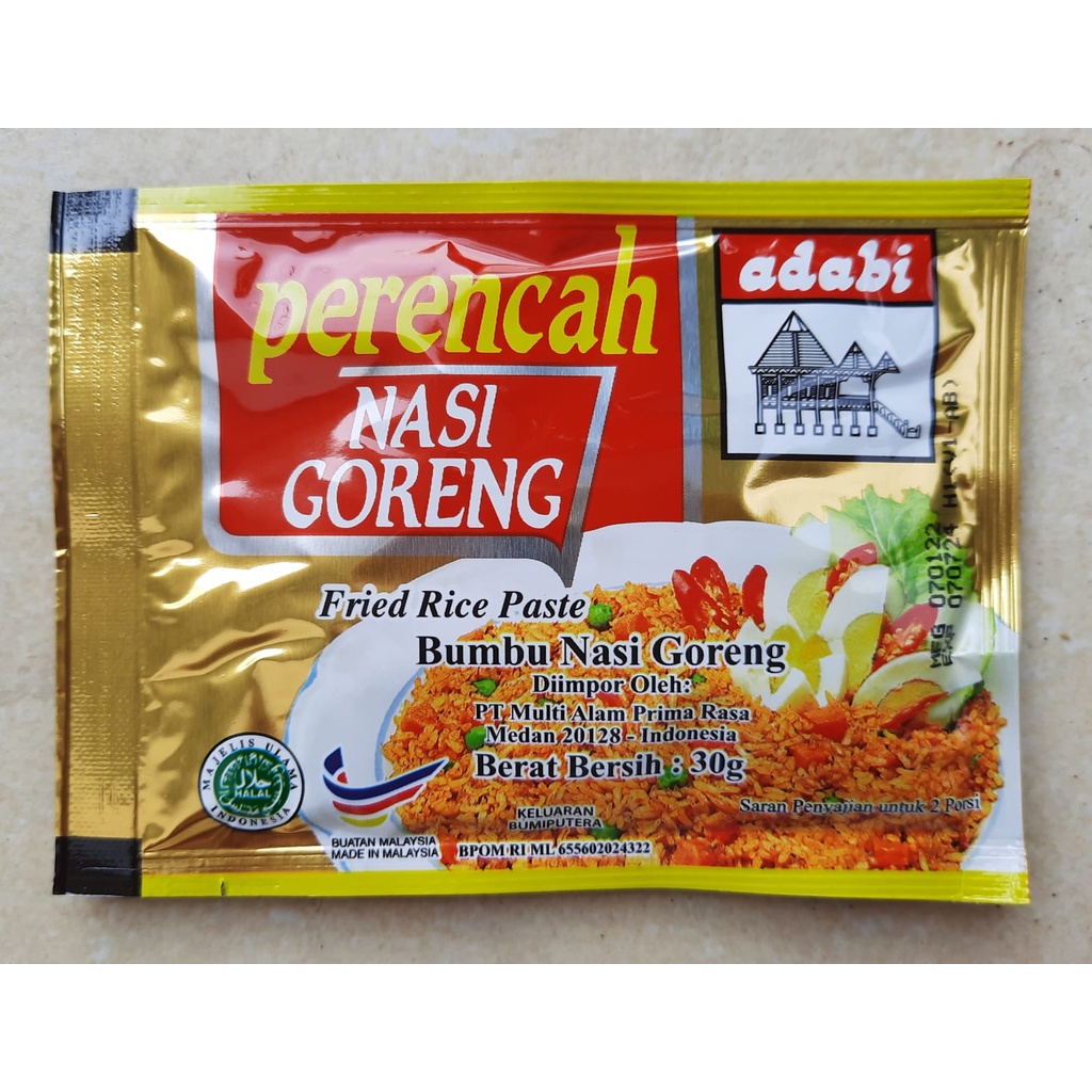 

Adabi Bumbu Perencah NASI GORENG 30 Gram Halal