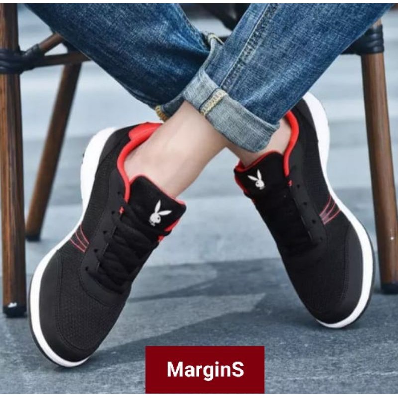 MarginS - Sepatu Sneakers Casual Pria Style Playboy