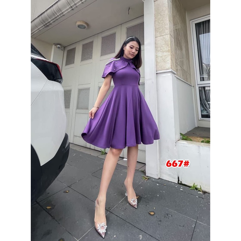 667#dress scuba wanita//dress natal dress pesta wanita terbaru