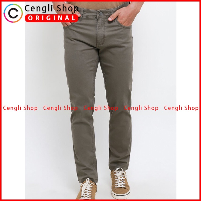 CELANA CHINO PANJANG PRIA CARDINAL ORIGINAL TERBARU ABU-ABU CA03