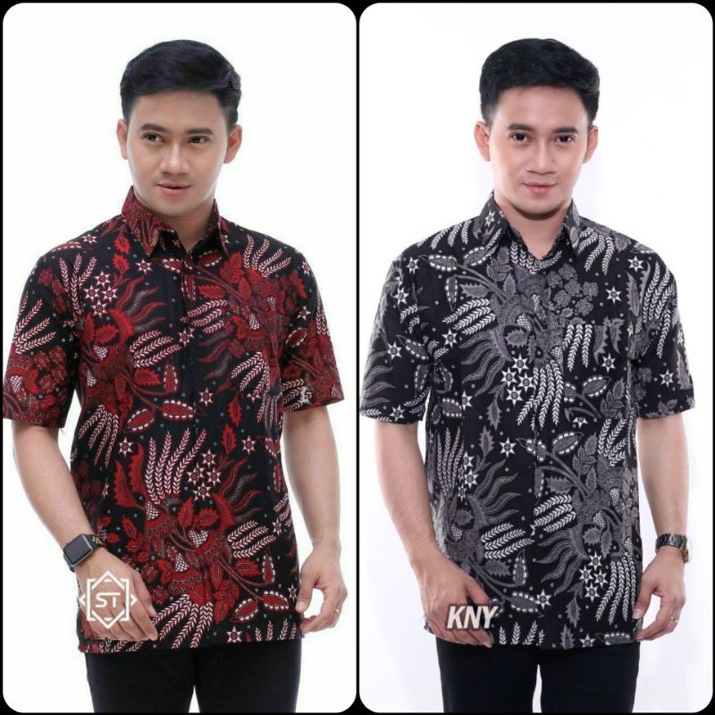 MANGGAR HEM baju batik pria kemeja batik lengan pendek Reguler M L XL