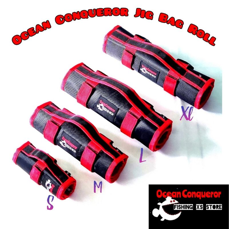 Jig Bag Roll Tas Metal Jig Size S, M, L, XL Untuk Jig 5gr-500gr Original By Ocean Conqueror