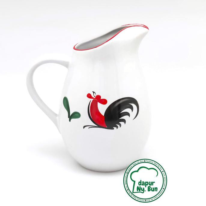 Water Jug Ayam Jago Seri 2 / Milk Jug / Juice Jug / KERAMIK KOPIN