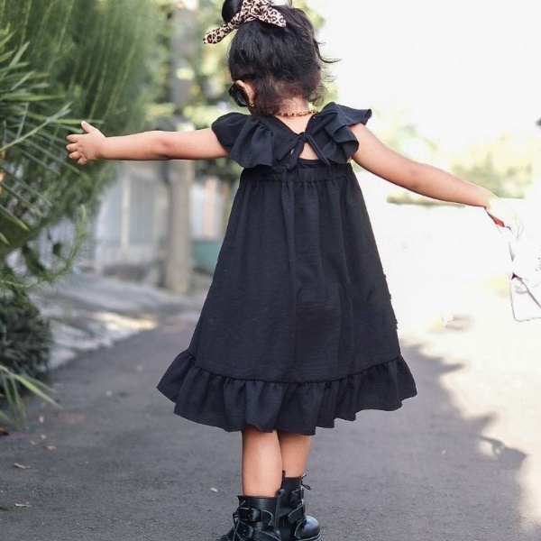 BEFAST - ZTL OOTD Dress Anak MILUA / DRESS ANAK SHALLA / DRESS ANAK SHALLA / Fashion Anak Kekinian Trendy / Dress Polos Casual / Outfit Anak Perempuan Terbaru / Dress Anak Lengan Pendek / Pakaian Anak-Anak Perempuan / Dress Anak Lucu