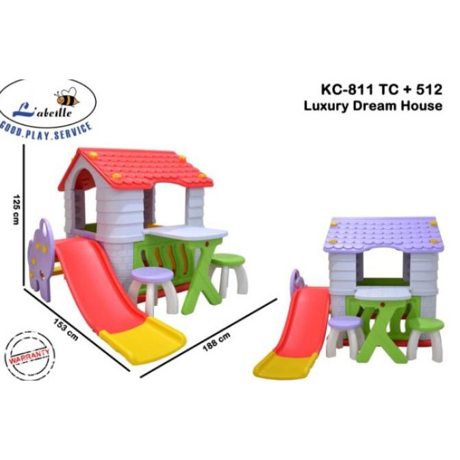 Tobebe Bighappy Playhouse Rumah Rumahan Anak Ayunan Perosotan Prosotan
