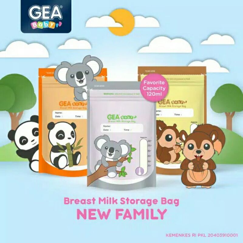 GEA Baby KANTONG ASI 120 ml dan Natural mom 100 ml PROMO