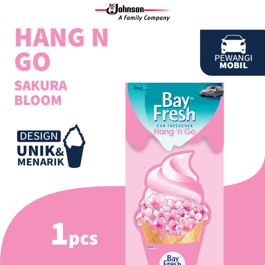 Bay fresh Hang N Go Pengharum Mobil gantung Sakura Bloom