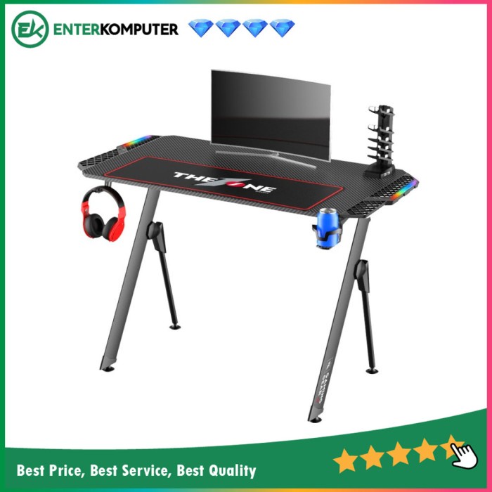 1STPLAYER VR2-1160 Gaming Desk - Passionate Battlefield &amp; Immersive RGB Lighting Design