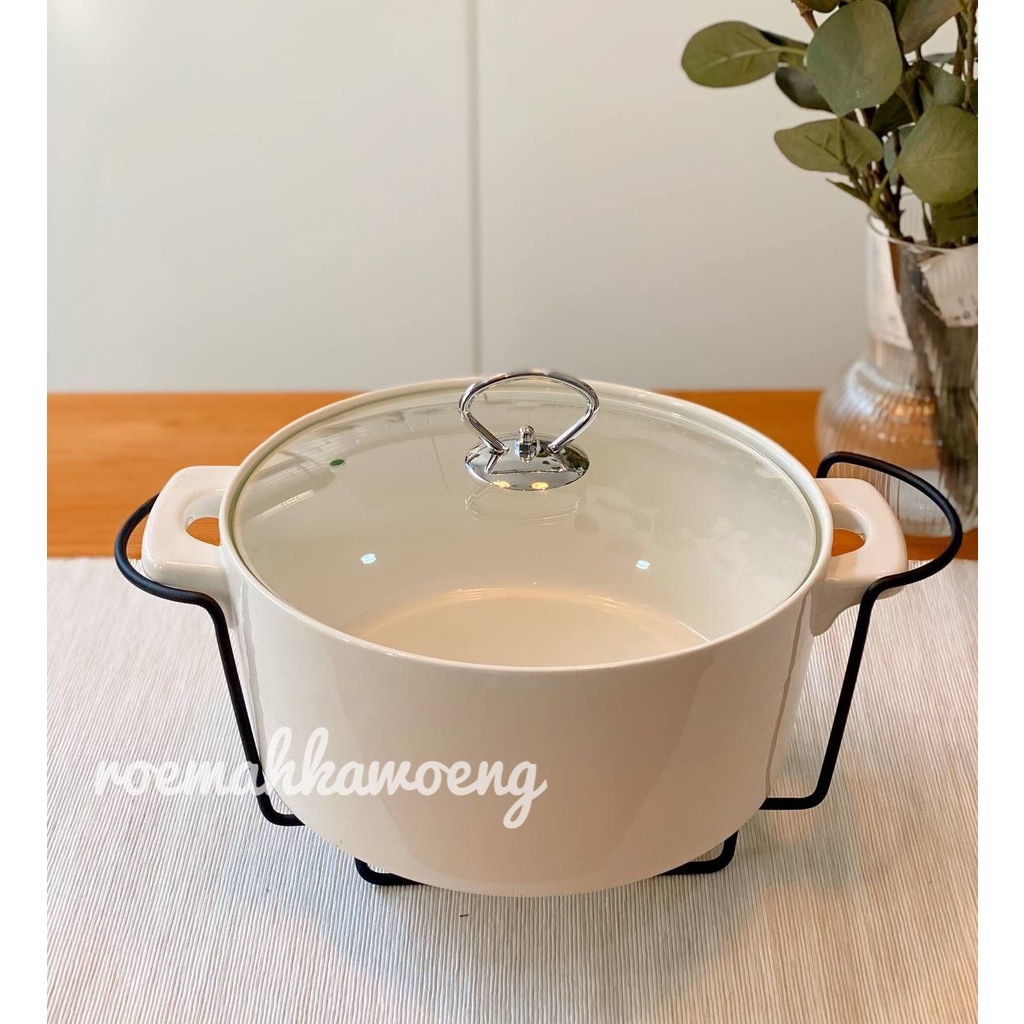 Prasmanan Food Warmer Keramik putih