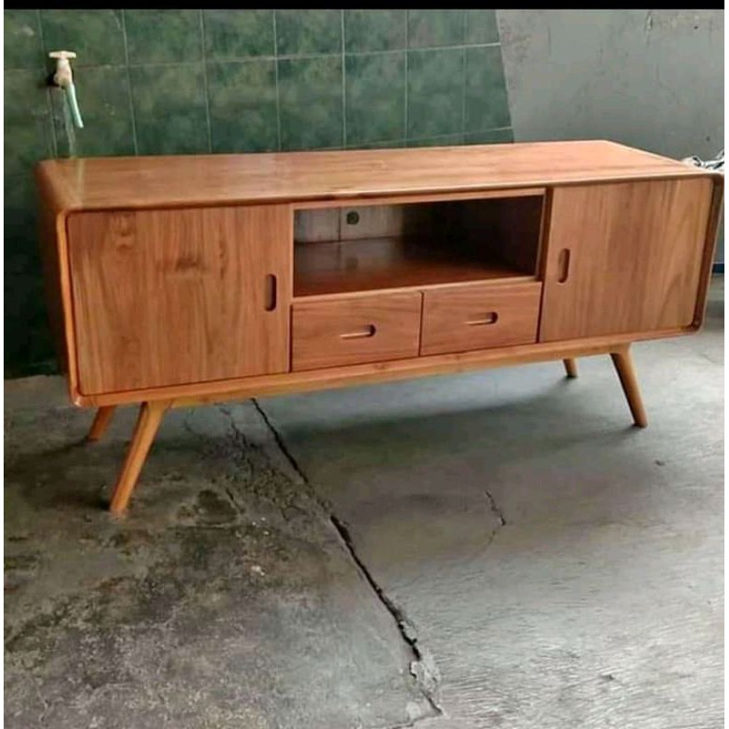 Furniture Rak TV model retro / bufet TV minimalis / mejaTV Minimalis Modern - Bufet TV Cabinet Kayu 