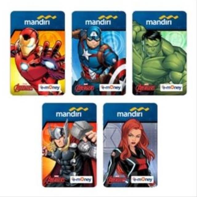 Mandiri eMoney Marvel AVENGERS ORI /Like eTOLL Tapcash Flazz or Brizzi