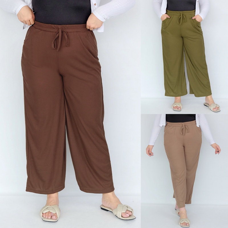 ARENA - Celana Kulot Panjang Wanita Bigsize / Casual Pants Freesize