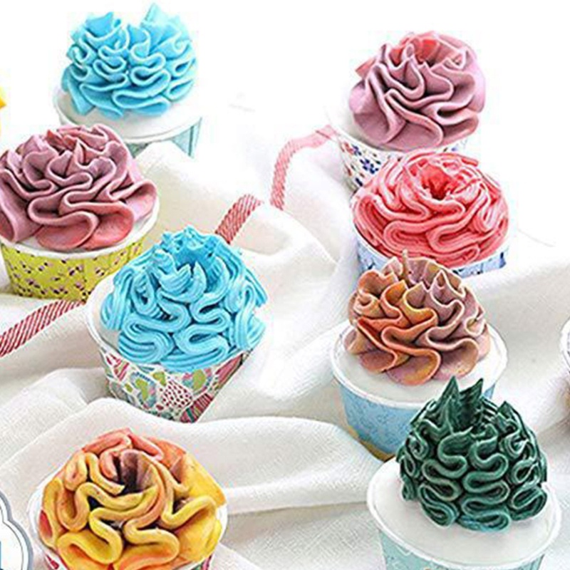 88 Pcs / Set Nozzles Krim Kue Bentuk Bunga Tulip Rusia Bahan Stainless Steel