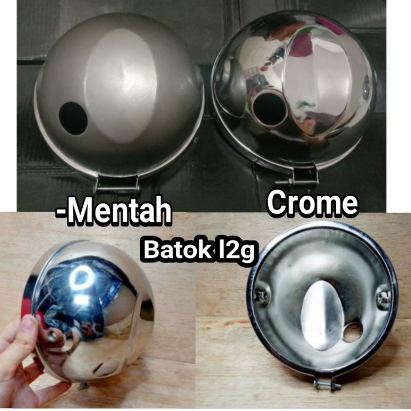 BATOK LAMPU L2G PRES PRESS MENTAH CROM TEBAL