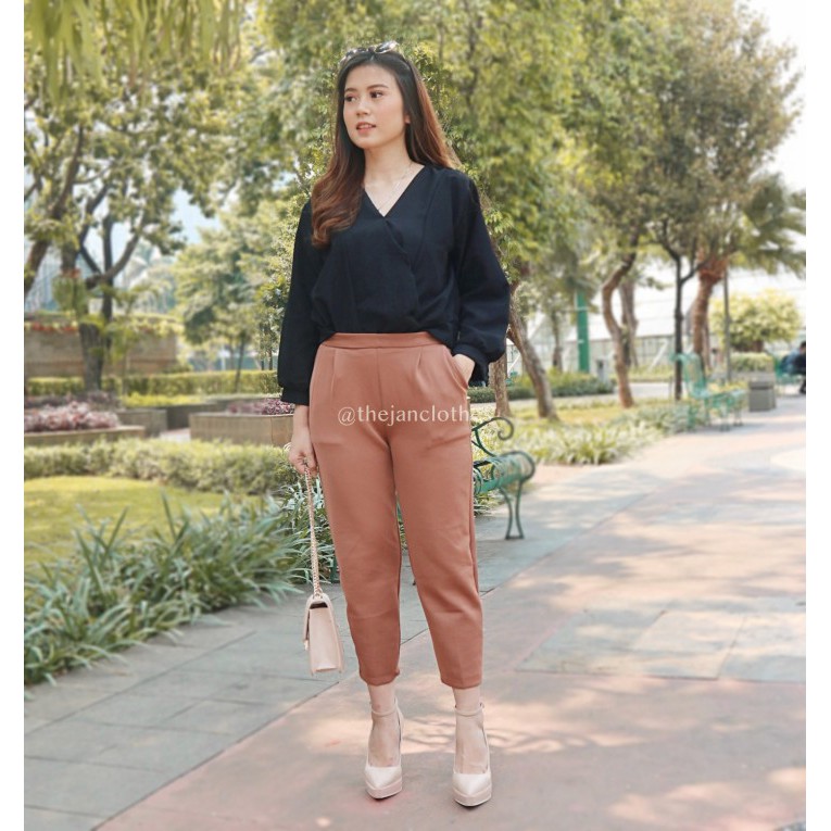 Lossy pant mocca - Thejanclothes