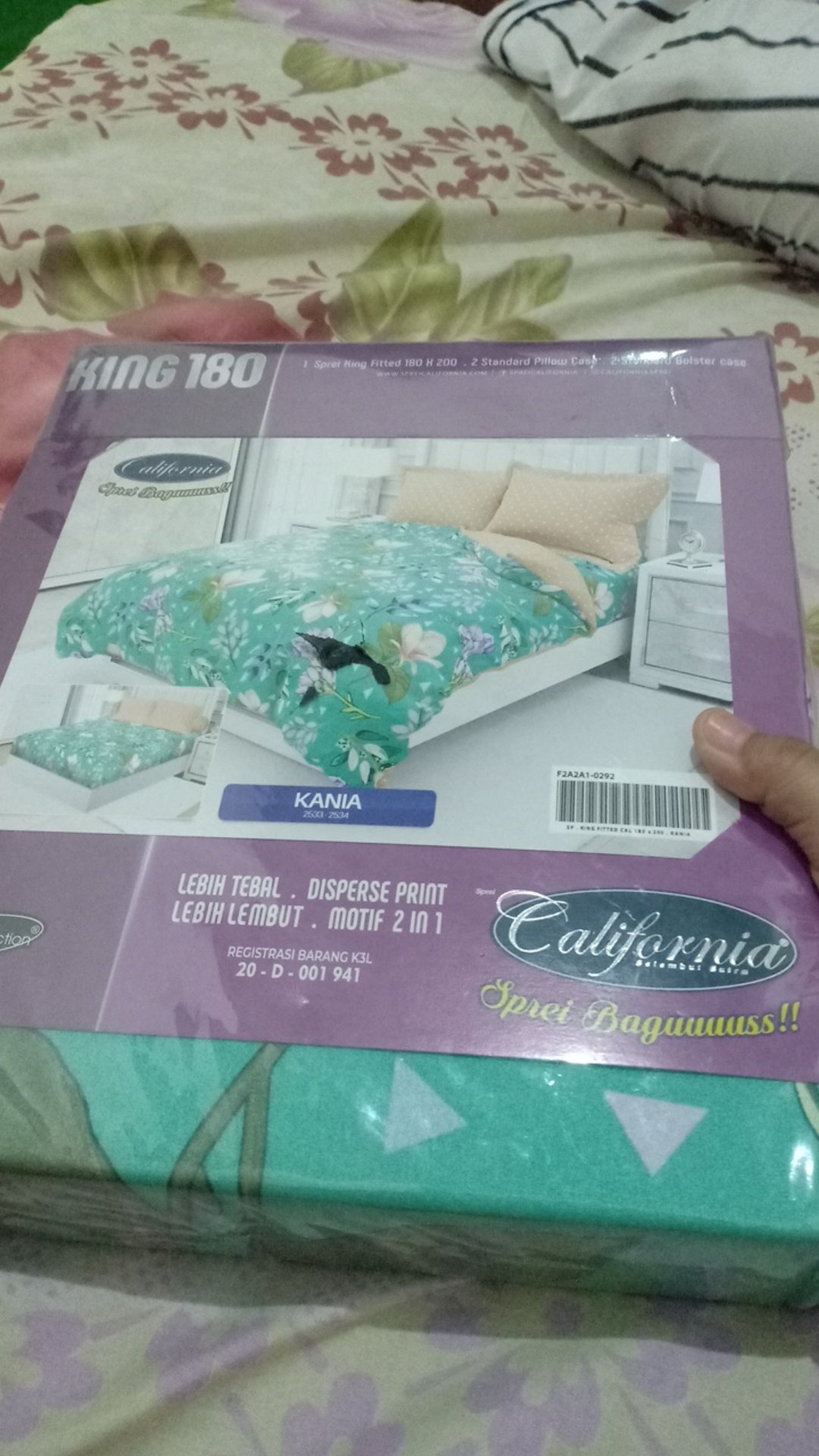 California Sprei 180x200 Mickey Mouse Shaba Vardia Lore Frozen Meow Ola Tropical Leaf - 180 160 Sp