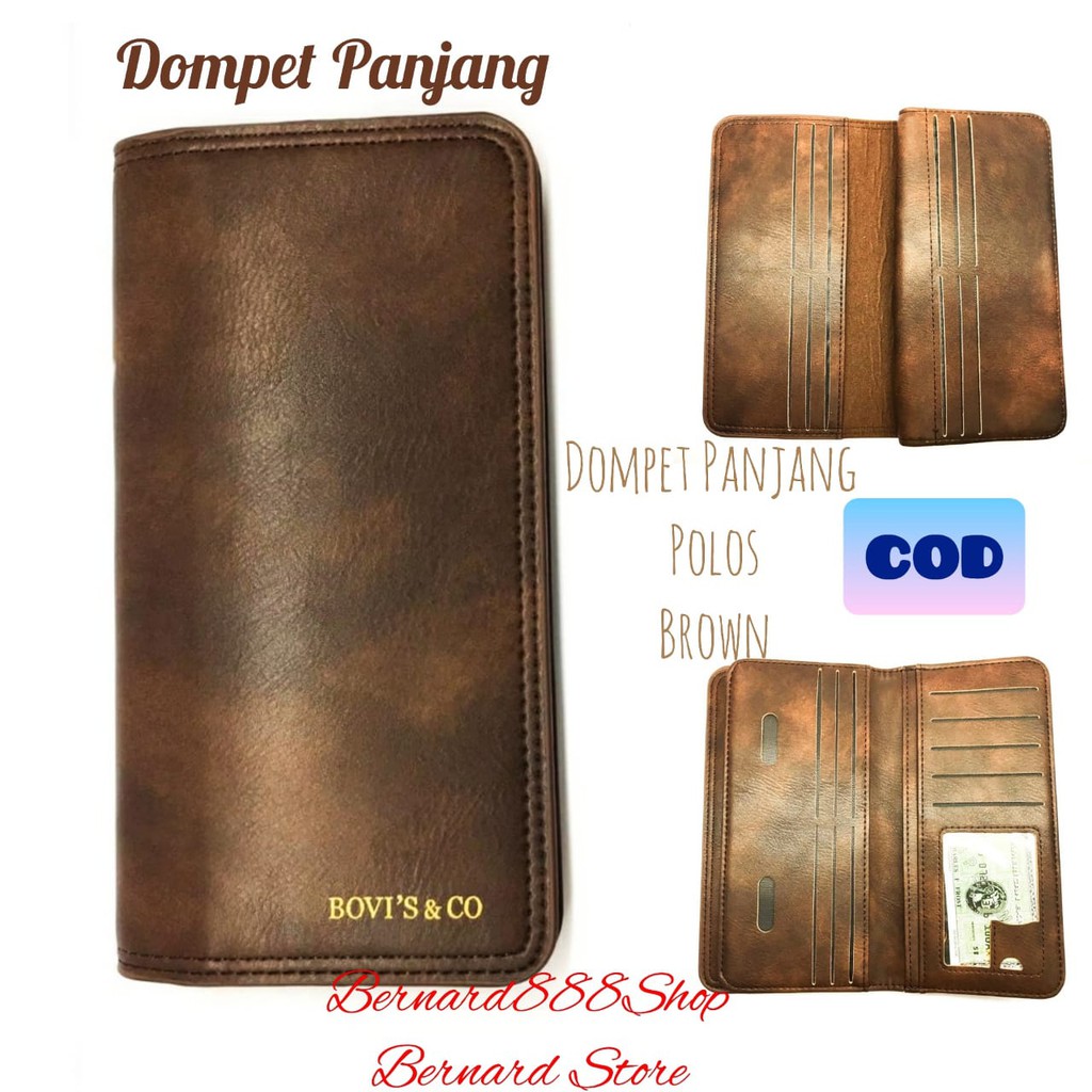 Dompet Pria Dompet Panjang Simple Dan Polos Bahan PU Leather