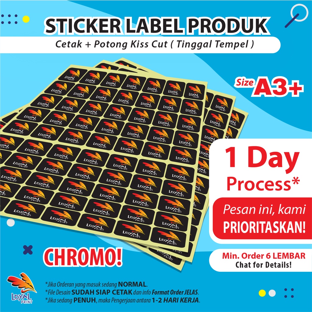 Cetak Stiker Kromo Lembaran A3 Shopee Indonesia 2658