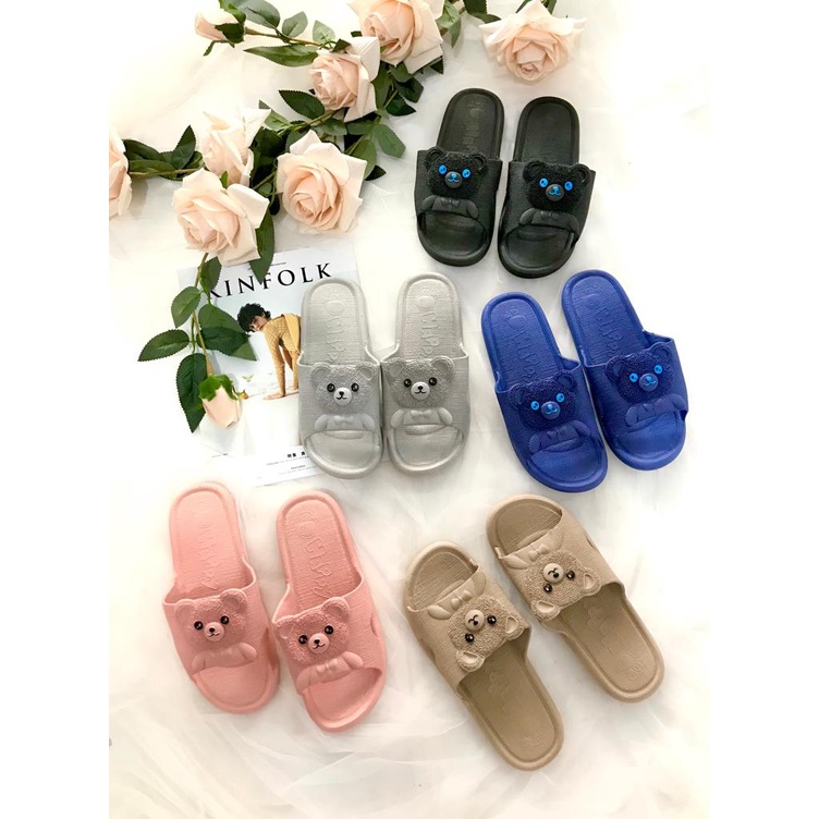 Sandal Slop Motif Bear Timbul BEST SELLER Import Morego 179-1