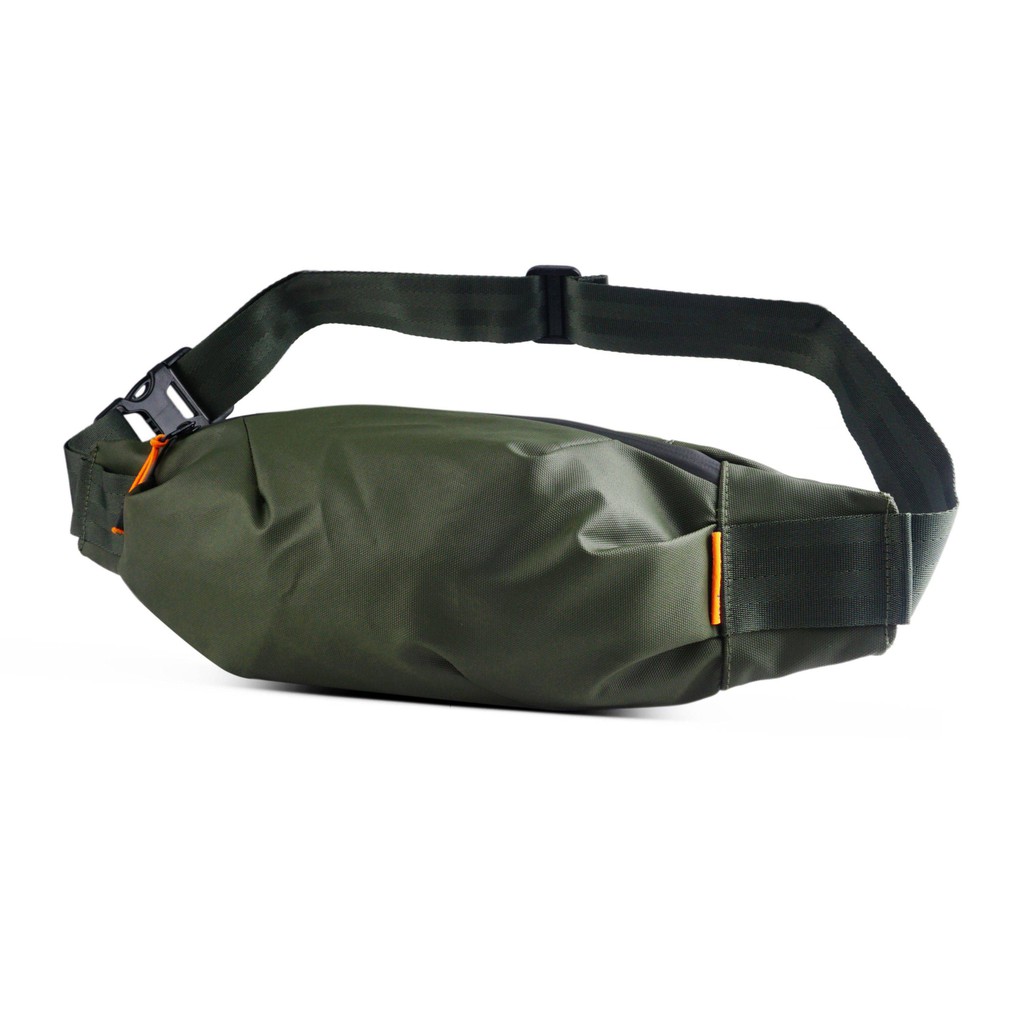 Tas Selempang Pria Distro Keren Murah Anti Air Original Ant Project Sling Bag Cowok Waterproof Premium Hijau Army