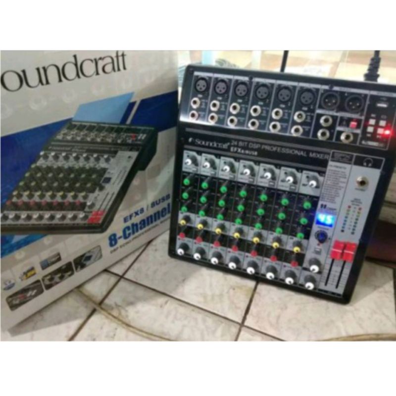 Mixer soundcraft efx8/8usb 8 6mono 2stereo soundcraft efx 8 / 8 Usb