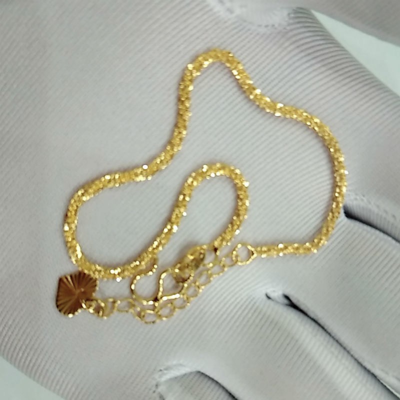 Gelang Desain Starry Love Lapis Emas 24k Gaya Korea Untuk Wanita