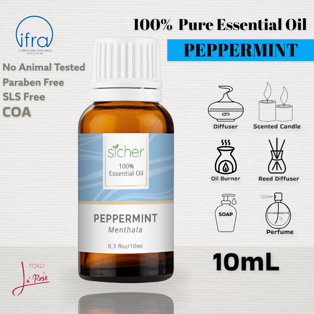 Peppermint Aromatherapy Sicher Essential Oil Pewangi Ruangan Aromaterapi Diffuser Humidifier 10ml