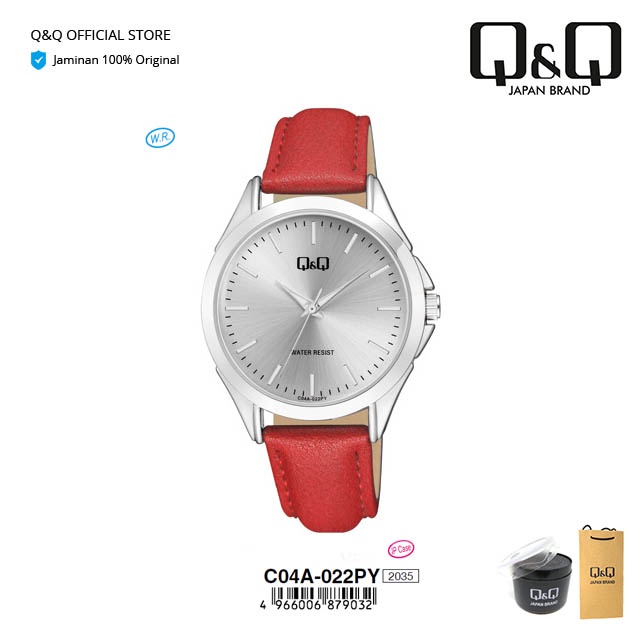 Q&Q QnQ QQ Jam Tangan Arloji Wanita Fashion Analog Kulit - C04 C04A Water Resist 3 BAR-4