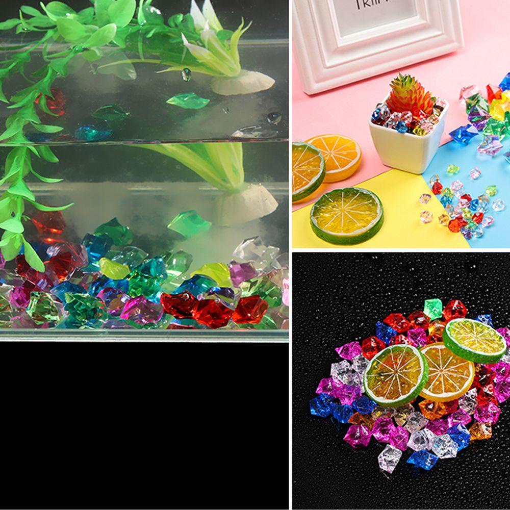 Nanas 50 Pcs/Tas Batu Buatan Art DIY Craft Pernikahan Ornamen Warna-Warni Fish Tank Decor Batu Bulat Kerikil