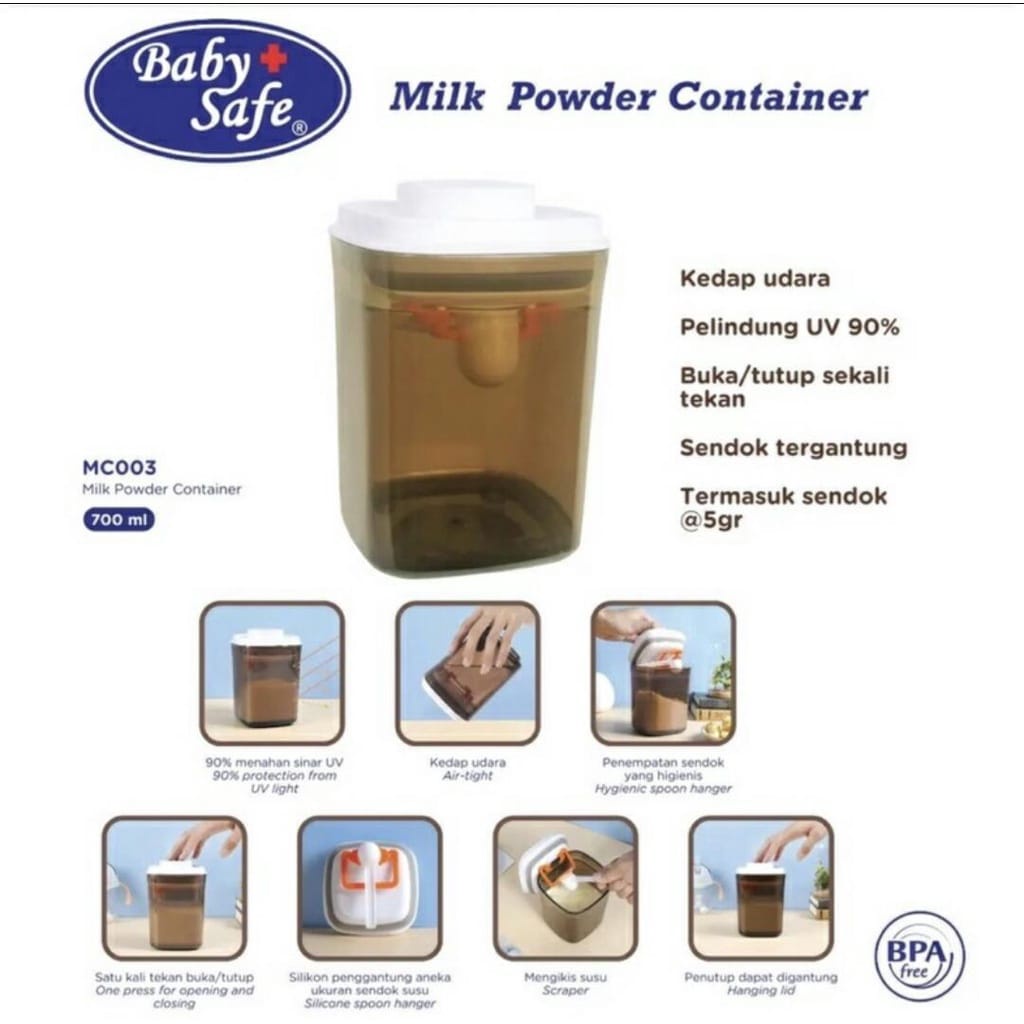 Baby Safe Milk Powder Container MC003 - Tempat Susu